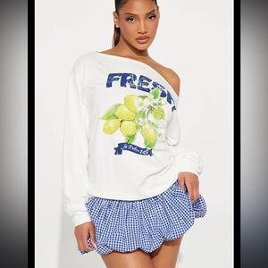 FashionNova Gingham Bubble Mini Dress